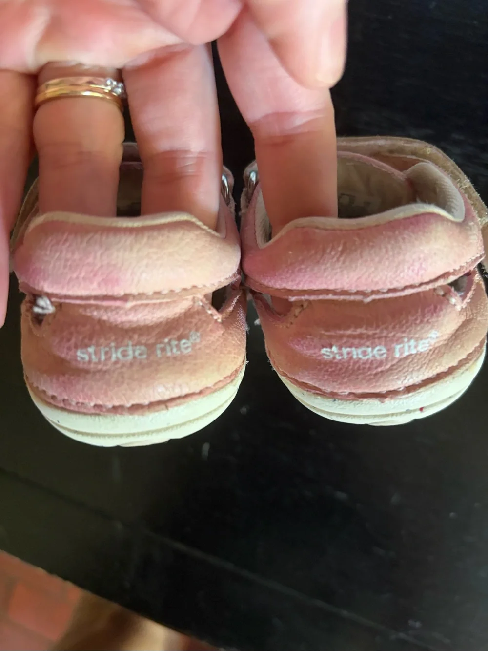 Stride Rite Pink Velcro Baby Walker Shoes